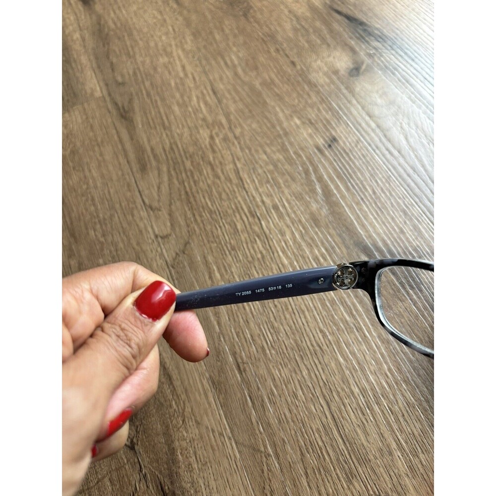 Tory Burch Black Blue Tortoise Rectangular Glasse… - image 7